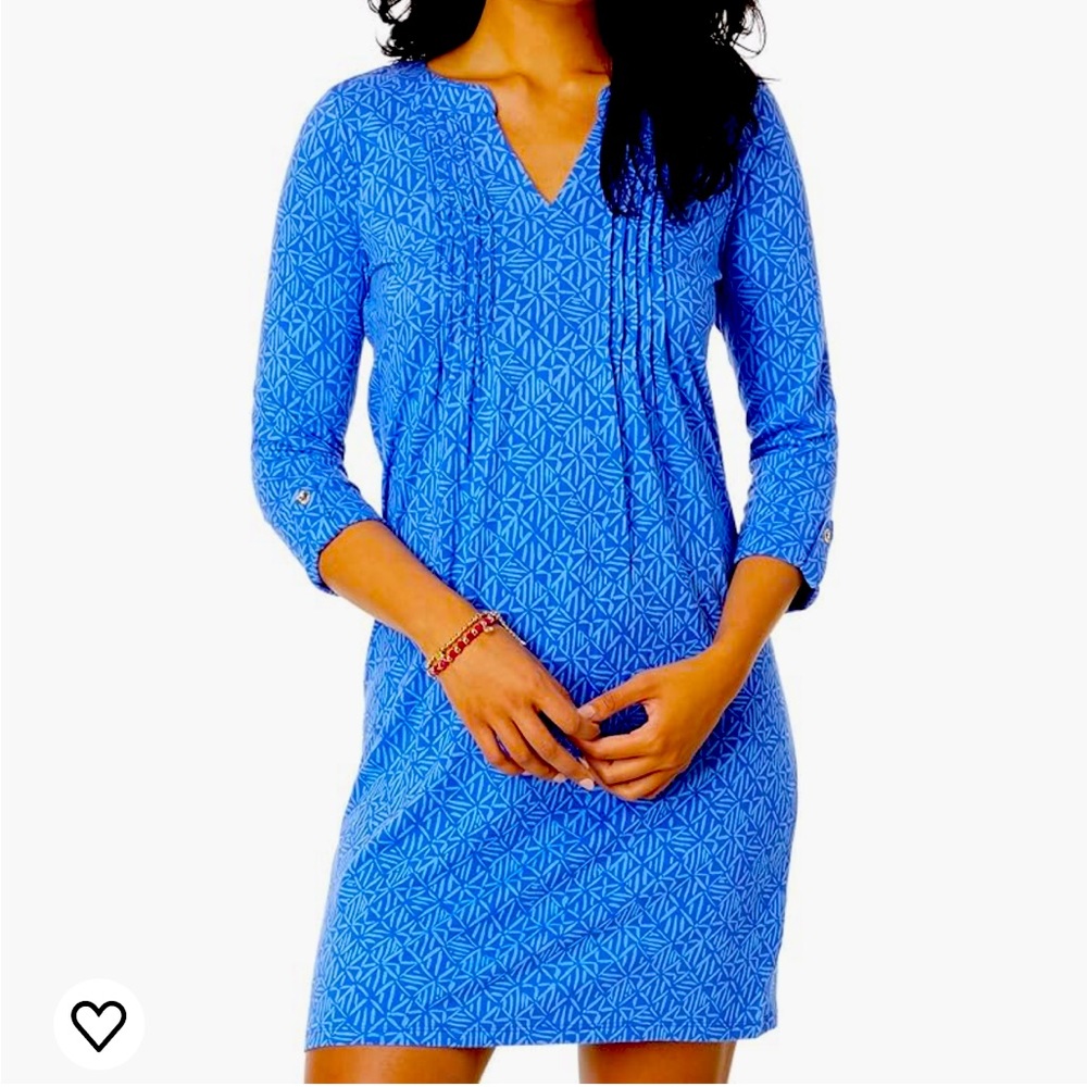 Lilly Pulitzer Fairfax 3/4 Sleeve Alba Blue Easy Peasy NWT M